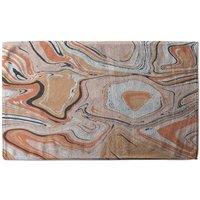 Benjamin Tate Design Pink Marble Stylish KitchenTowel in Orange