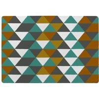 Benjamin Tate Design Autumn Geometric Triangles Designer Rug in Natural | Size: Large