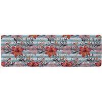 Benjamin Tate Design Bouquet Of Watercolor Tiger Lilies Runner Rug in Natural | Size: 67 cm x 230 cm