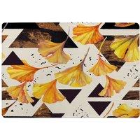 Benjamin Tate Design Orange Flowers & Triangles Rug in Natural | Size: Large