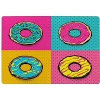 Benjamin Tate Design Donut Cartoon Pop Art Style Designer Rug in Natural | Size: Large