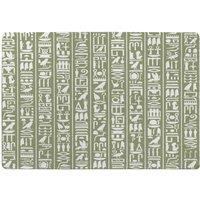 Benjamin Tate Design Egyptian Hieroglyphic Decorative Background Designer Rug in Natural | Size: Large