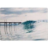 Benjamin Tate Design Ocean Ideal Wave In Ocean. Breaking Blue Waves Designer Rug in Natural | Size: Large