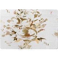 Benjamin Tate Design Golden Flower Print Designer Rug in Natural | Size: Large