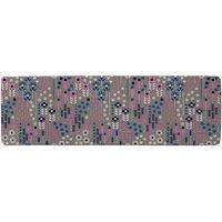 Benjamin Tate Design Selection Of Flowers In Pink Blue & White Runner Rug in Natural | Size: 67 cm x 230 cm