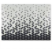 Benjamin Tate Design Geometric Triangles Glass Chopping Board in Natural