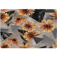 Benjamin Tate Design Geometric Floral Shapes Designer Rug in Natural | Size: Large