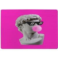 Benjamin Tate Design Plaster Statue, David'S Head In Pixel Glasses Designer Rug in Natural | Size: Large