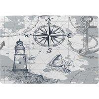 Benjamin Tate Design Compass & Map Rug in Natural | Size: Large