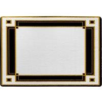 Benjamin Tate Design Art Deco Black & Gold Designer Rug in Natural | Size: Large