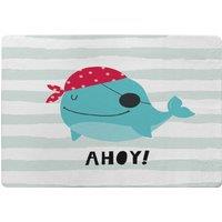 Benjamin Tate Design Ahoy Whale Rug in Natural | Size: Large