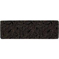 Benjamin Tate Design Lined Flower Print Runner Rug in Natural | Size: 67 cm x 230 cm