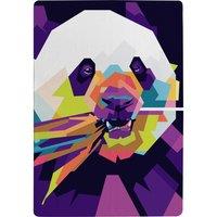 Benjamin Tate Design Colorful Pop Art Of Panda Designer Rug in Natural | Size: Large