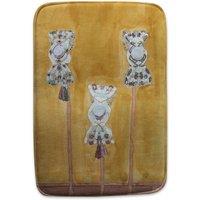 Benjamin Tate Design Wathches for the stars Designer Bathmat in Orange