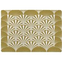 Benjamin Tate Design Golden Semi Circles Designer Rug in Natural | Size: Large