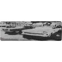 Benjamin Tate Design Cool Cars Satin Silver Runner Rug in Natural | Size: 67 cm x 230 cm