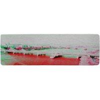 Benjamin Tate Design London Eye Veiw Red Runner Rug in Natural | Size: 67 cm x 230 cm