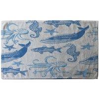 Benjamin Tate Design Sealife Stylish KitchenTowel in Blue