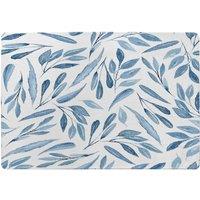 Benjamin Tate Design Watercolour Blue Branches With Leaves Designer Rug in Natural | Size: Large