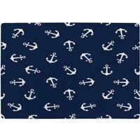 Benjamin Tate Design Anchors On Navy Rug in Natural | Size: Large