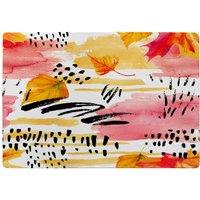 Benjamin Tate Design Abstract Fall Seamless Pattern In Bright Autumn Colours Designer Rug in Natural | Size: Large