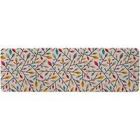 Benjamin Tate Design Autumn Leaves & Twigs Runner Rug in Natural | Size: 67 cm x 230 cm
