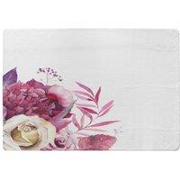 Benjamin Tate Design Pink Floral Designer Rug in Natural | Size: Large