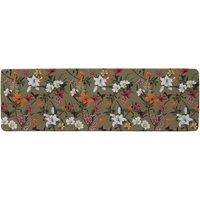 Benjamin Tate Design Selection Of Flowers Runner Rug in Natural | Size: 67 cm x 230 cm