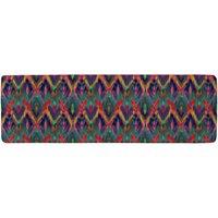 Benjamin Tate Design Abstract Ethnic Ikat Pattern Runner Rug in Natural | Size: 67 cm x 230 cm