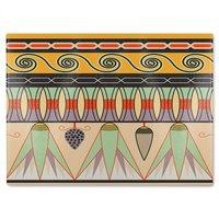 Benjamin Tate Design Egyptian Pattern Glass Chopping Board in Natural