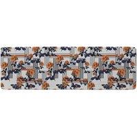 Benjamin Tate Design Geometric Lines & Flowers Runner Rug in Natural | Size: 67 cm x 230 cm