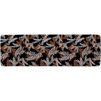 Benjamin Tate Design White & Orange Olive Leaves Runner Rug in Natural | Size: 67 cm x 230 cm