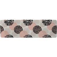 Benjamin Tate Design Abstract Geometrics With Animal Print & Circles Runner Rug in Natural | Size: 67 cm x 230 cm