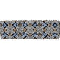 Benjamin Tate Design Abstract Geometric Roughly Hatched Shapes Colored With Hand Drawn Brush Stokes Runner Rug in Natural | Size: 67 cm x 230 cm