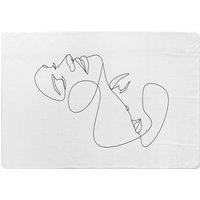 Benjamin Tate Design Man & Woman Touch By One Line Designer Rug in Natural | Size: Large
