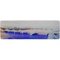 Benjamin Tate Design London Eye Veiw Blue Runner Rug in Natural | Size: 67 cm x 230 cm