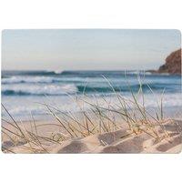 Benjamin Tate Design Dune Grass In Australia With Turquoise Surf Waves Of The Pacific Ocean Designer Rug in Natural | Size: Large