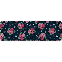 Benjamin Tate Design Rose Bud Pattern Runner Rug in Natural | Size: 67 cm x 230 cm
