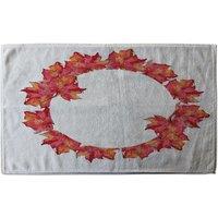 Benjamin Tate Design Autumn Reath Stylish KitchenTowel in Red