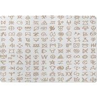Benjamin Tate Design Viking Ritual Symbols Designer Rug in Natural | Size: Large