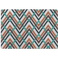 Benjamin Tate Design Coloured Geometric Zig Zag Rug in Natural | Size: Large