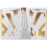 Benjamin Tate Design Art Deco Skyscraper Designer Rug in Natural | Size: Large