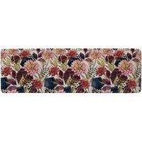 Benjamin Tate Design Autumn Watercolor Floral Arrangement Runner Rug in Natural | Size: 67 cm x 230 cm