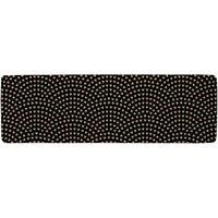 Benjamin Tate Design Geometric Glitter Love Hearts Runner Rug in Natural | Size: 67 cm x 230 cm