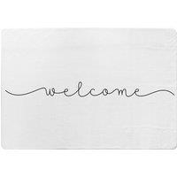 Benjamin Tate Design Text Welcome Designer Rug in Natural | Size: Large