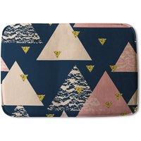 Benjamin Tate Design Triangle Pattern Designer Bathmat in Black
