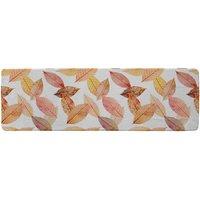 Benjamin Tate Design Autumn Toned Skeleton Leaves Runner Rug in Natural | Size: 67 cm x 230 cm