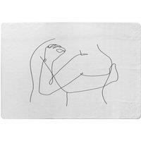Benjamin Tate Design Line Art Hug Designer Rug in Natural | Size: Large