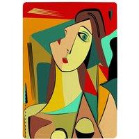 Benjamin Tate Design Abstract Portrait Designer Rug in Natural | Size: Large