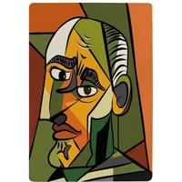 Benjamin Tate Design Frowning Man Closeup Designer Rug in Natural | Size: Large